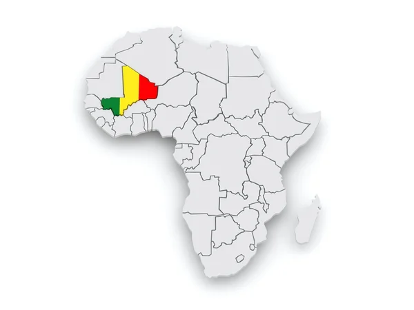 Karta över världar. Mali. — Stockfoto