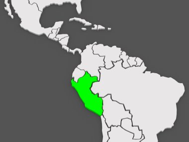 Dünya Haritası. Peru.