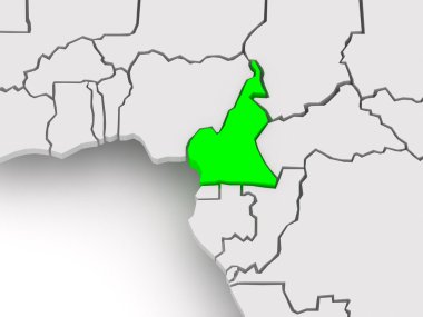 Dünya Haritası. Kamerun.