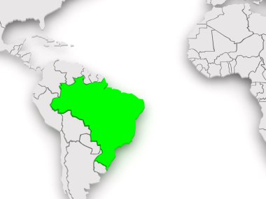 Dünya Haritası. Brezilya.