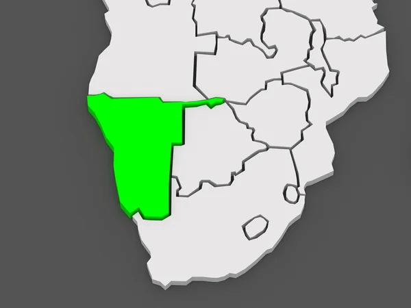 Mapa de mundos. Namibia . — Foto de Stock