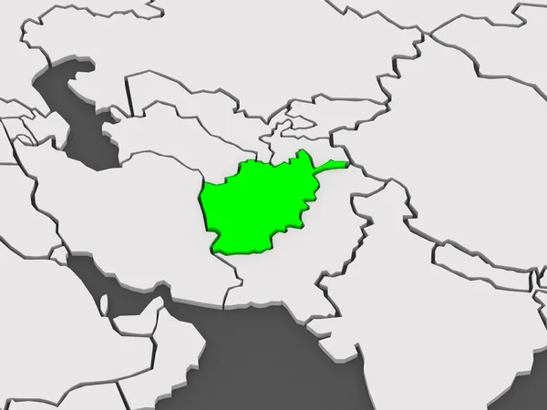 Dünya Haritası. Afganistan. — Stok fotoğraf