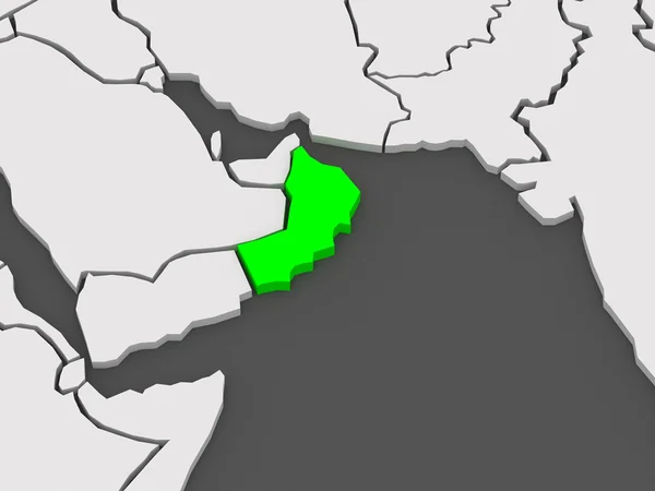 Mapa świata. Oman. — Zdjęcie stockowe