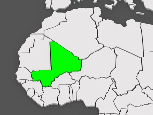 Карта миров. Мали . — стоковое фото