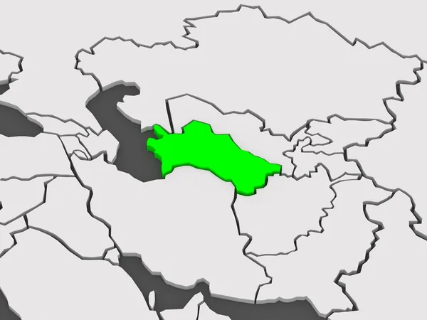 Carte des mondes. Turkménistan . — Photo