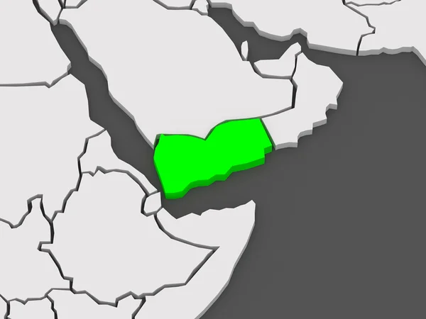 Карта миров. Йемен . — стоковое фото