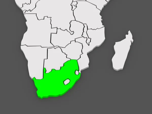 Mappa dei mondi. Sudafrica . — Foto Stock