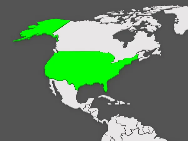 Mapa de mundos. Estados Unidos . — Foto de Stock