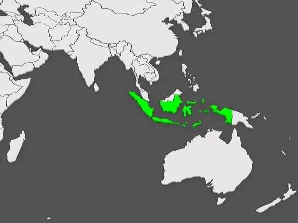 世界の地図。インドネシア. — ストック写真