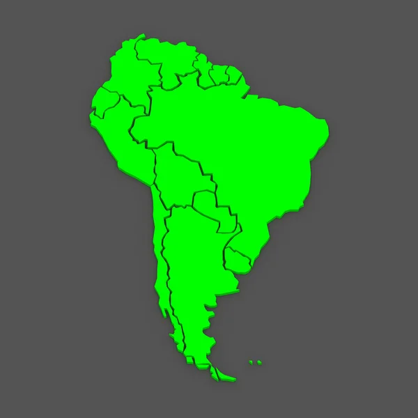 Térkép a világ. Dél-Amerika. — Stock Fotó