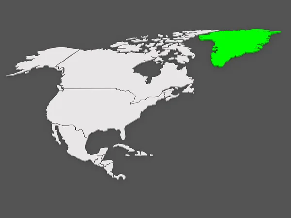 Mapa świata. Grenlandia. — Zdjęcie stockowe