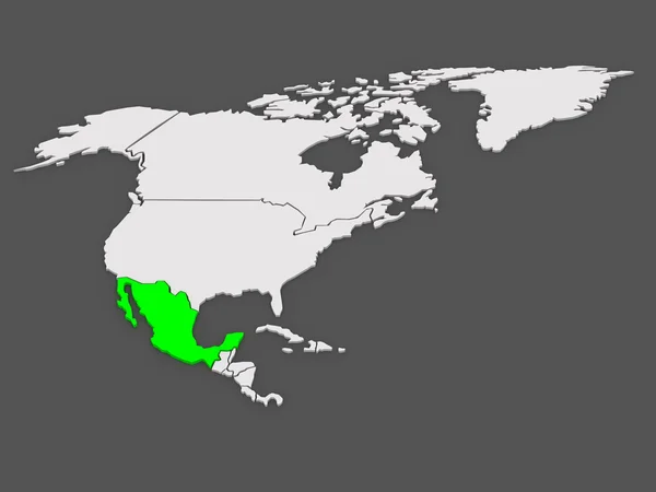 Mapa de mundos. México. . — Foto de Stock