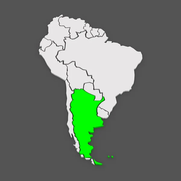 Χάρτης των κόσμων. Αργεντινή. — Φωτογραφία Αρχείου