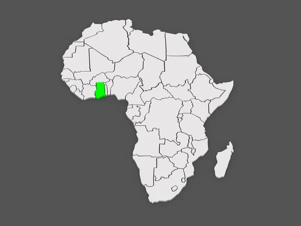 世界地图。加纳. — 图库照片