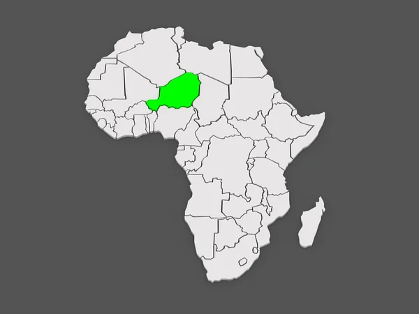 世界の地図。ニジェール. — 图库照片