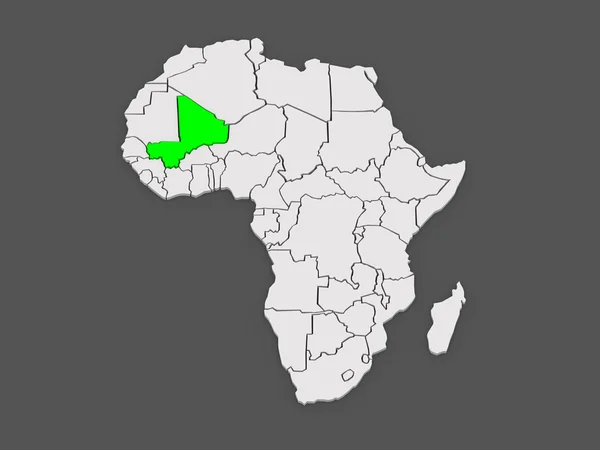 Карта миров. Мали . — стоковое фото