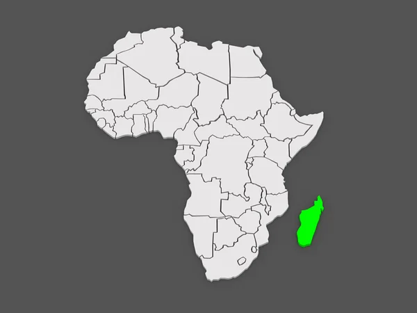 Weltkarte. Madagaskar. — Stockfoto