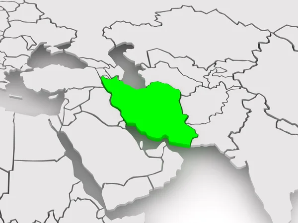 Карта світів. Іран. — стокове фото