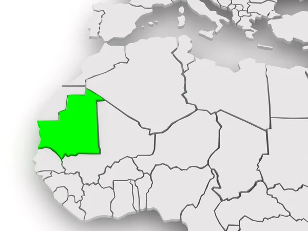 Carte des mondes. Mauritanie . — Photo