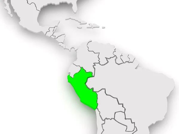 Mapa světů. Peru. — Stock fotografie