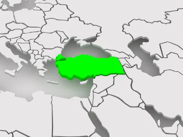 世界の地図。トルコ. — ストック写真