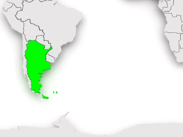 Mappa dei mondi. Argentina . — Foto Stock