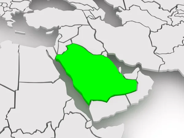 Carte des mondes. Arabie saoudite . — Photo
