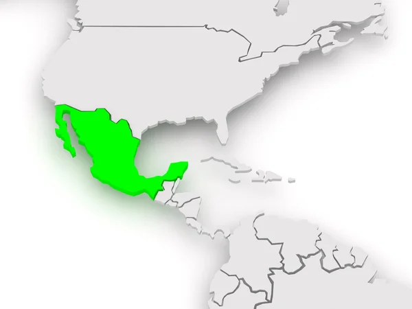 世界地图。墨西哥. — 图库照片