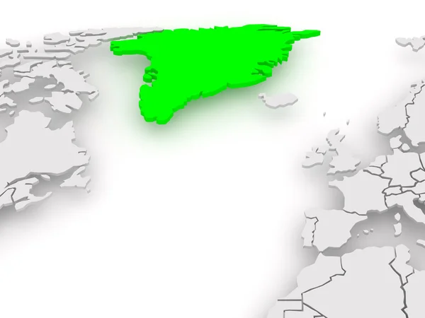 Mapa de mundos. Groenlandia . — Foto de Stock