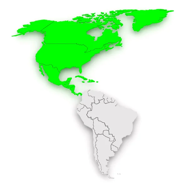 Karta över världar. Nordamerika. — Stockfoto