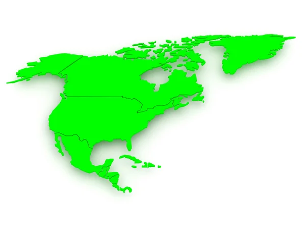 Mappa dei mondi. America del Nord . — Foto Stock