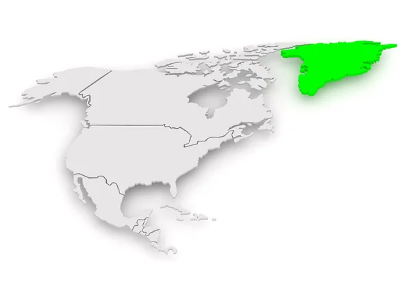 Mappa dei mondi. Groenlandia . — Foto Stock