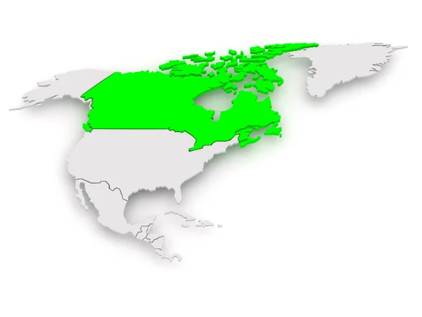 Mappa dei mondi. Canada . — Foto Stock