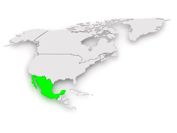 Dünya Haritası. Meksika. — Stok fotoğraf