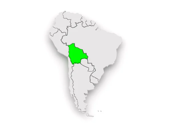 세계의 지도입니다. 볼리비아. — 스톡 사진
