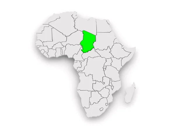 Карта миров. Чад . — стоковое фото