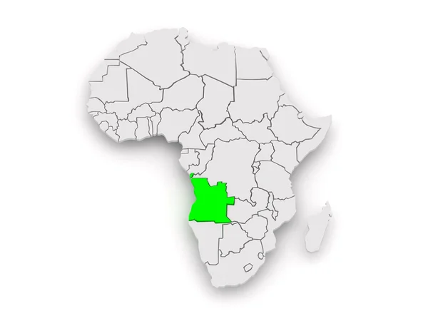 Mapa świata. Angola. — Zdjęcie stockowe