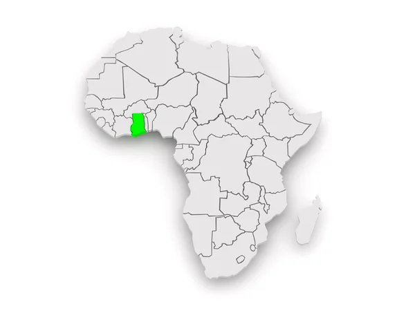 Mapa de mundos. Ghana . —  Fotos de Stock