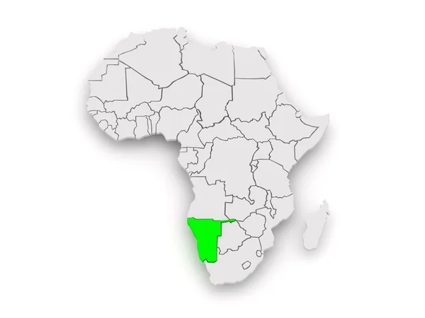 Mapa świata. Namibia. — Zdjęcie stockowe