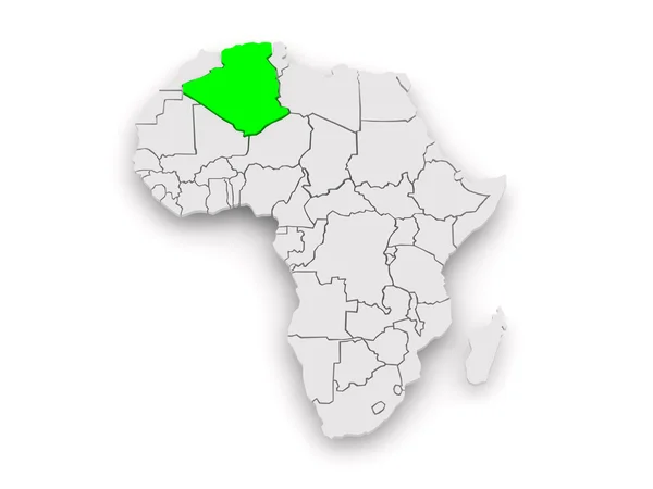 Mapa de mundos. Argelia . — Foto de Stock