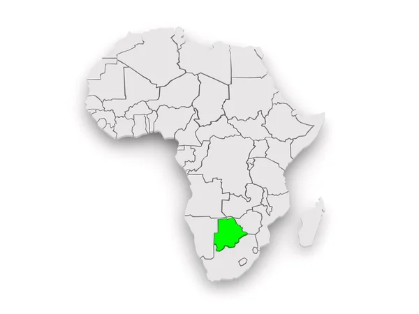 世界地图。博茨瓦纳. — 图库照片