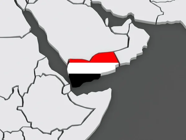 Karta över världar. Jemen. — Stockfoto
