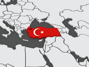 mapa de los mundos. Turquía.