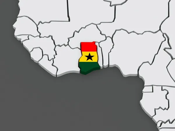Mapa de mundos. Ghana . —  Fotos de Stock