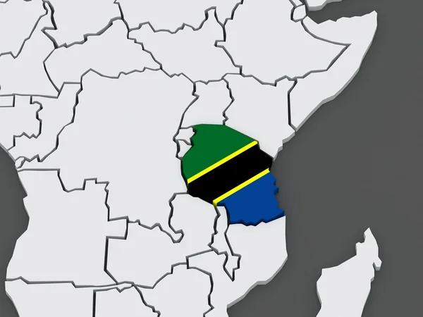Mappa dei mondi. Tanzania . — Foto Stock