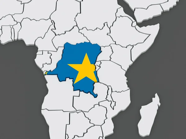 Carte des mondes. République démocratique du Congo . — Photo