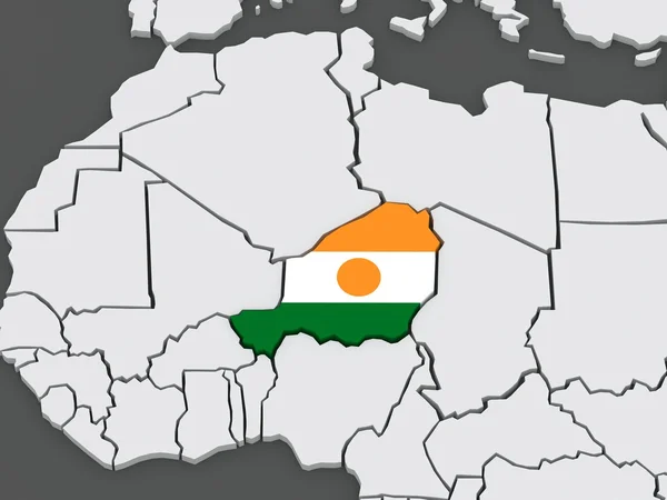 Karta över världar. Niger. — Stockfoto