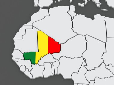 Dünya Haritası. mali.