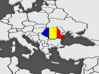 Dünya Haritası. Romanya.