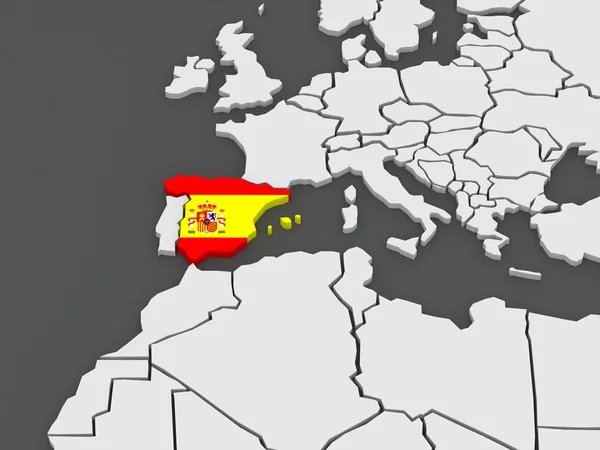 Mapa de mundos. España . — Foto de Stock